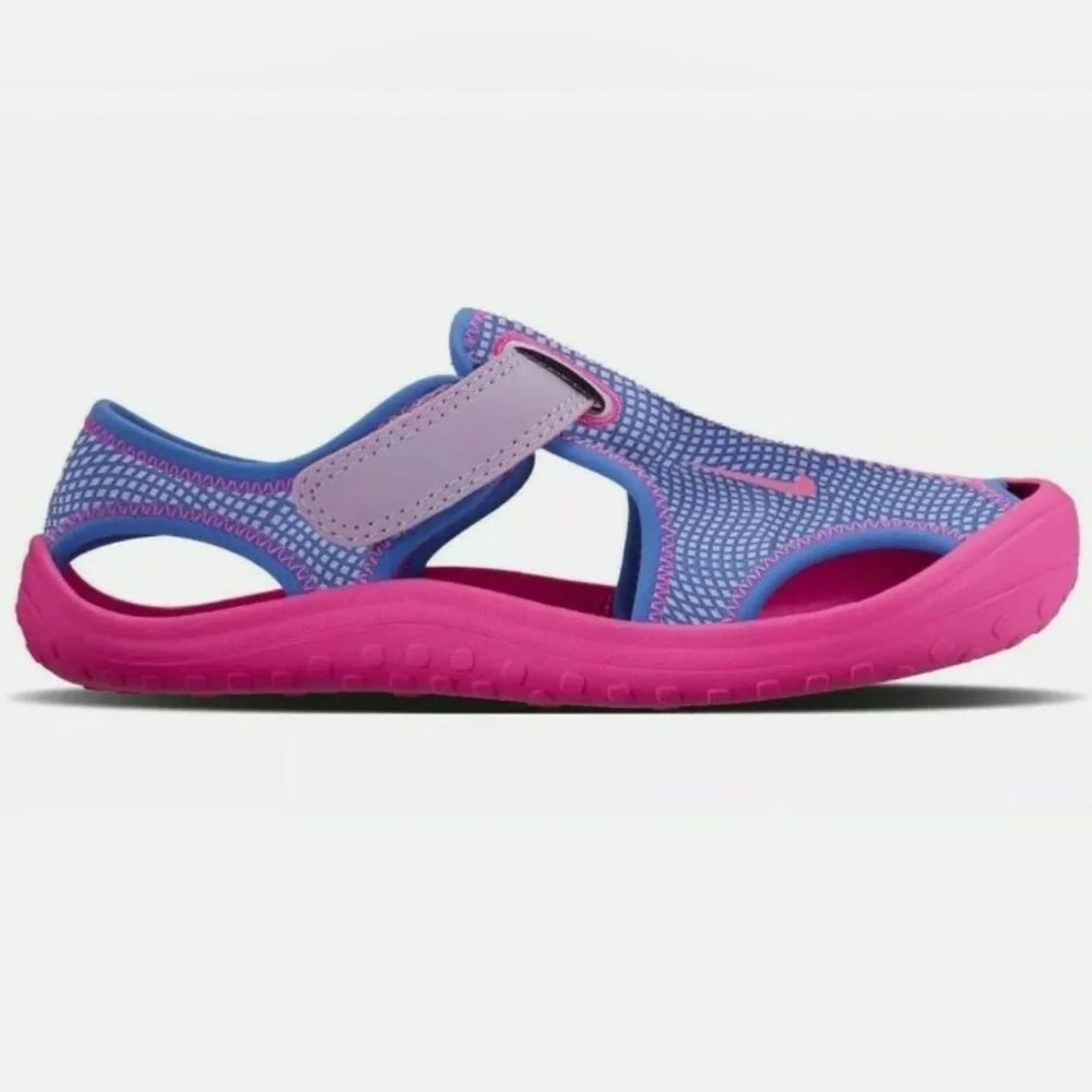 🌞 Nike Sunray Protect Kids Sandals 🌞 – Fire Pink/Hydrangeas ~US 5Y